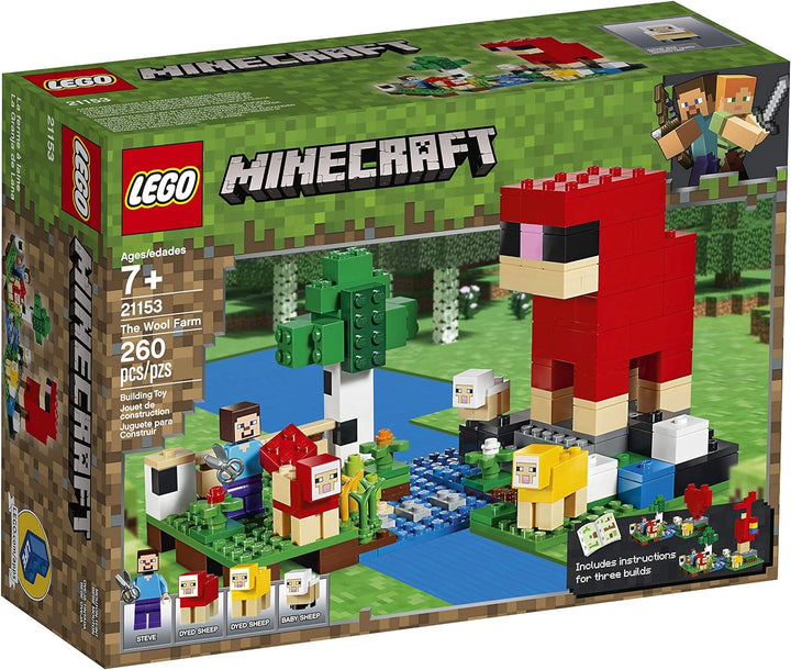 LEGO Minecraft The Wool Farm 21153 Building Kit, New 2019 (260 Pieces)