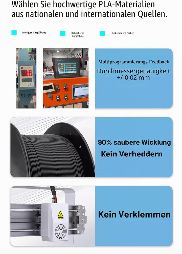 Stronghero3D PLA-3D-Drucker-Filament, 1,75 mm, Rot (Golden Fire)-Seide-Gold und Galaxie-Rot, erschei