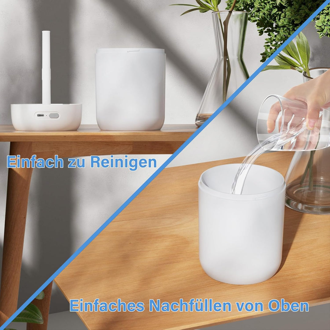 SZO Mini Luftbefeuchter Schlafzimmer mit Nachtlicht Air Humidifier Top-Befüllung 2 Sprühmodi Leise A