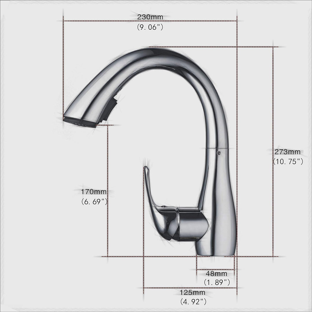 Beelee Küchenarmatur mit Herausziehbarer Dual-Spülbrause 360° Drehbar Wasserhahn Küche, Einhebel-Spü