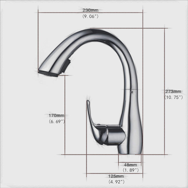 Beelee Küchenarmatur mit Herausziehbarer Dual-Spülbrause 360° Drehbar Wasserhahn Küche, Einhebel-Spü
