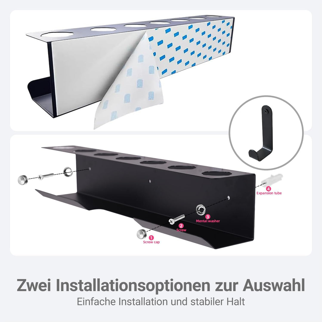 Dyson Airwrap Halterung, Aluminiumlegierung Dyson Organizer Ohne Bohren für Dyson Halterung，Dyson Ai