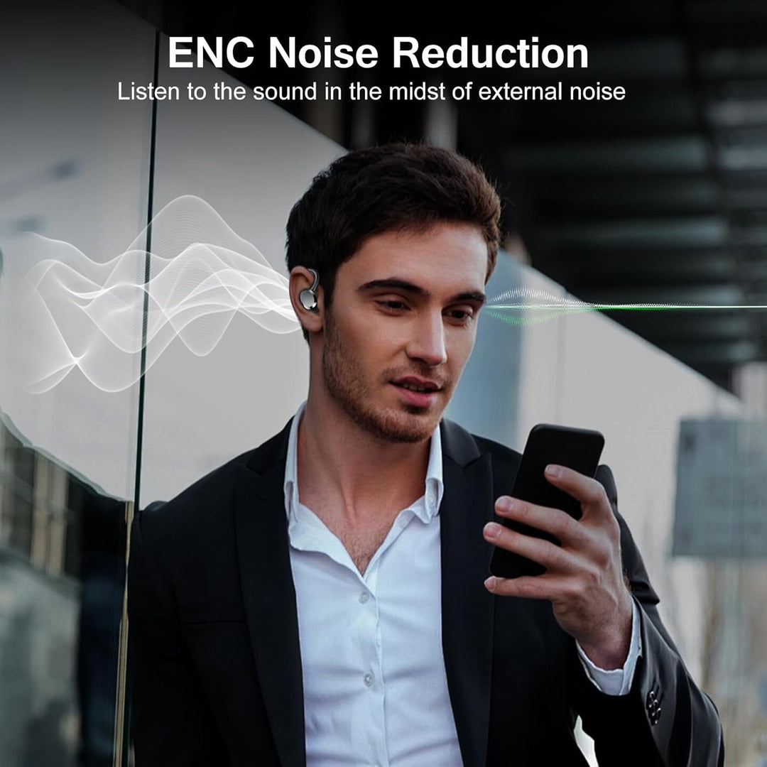 Bluetooth Kopfhörer Sport, Kopfhörer Kabellos Bluetooth 5.4 mit 4 ENC Noise Cancelling Mic, 68Std Hi