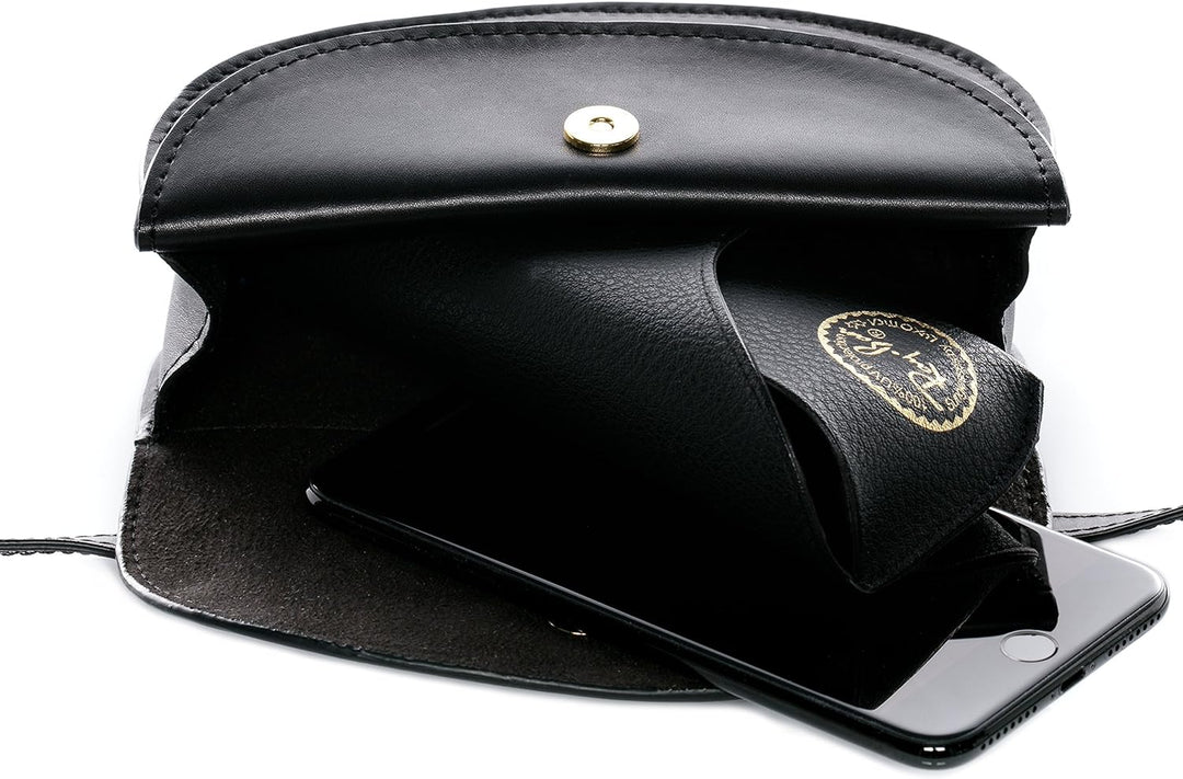 FEYNSINN Berlin Umhängetasche MARVI aus Premium Leder I Hüfttasche klein für Damen I Body Bag schwar