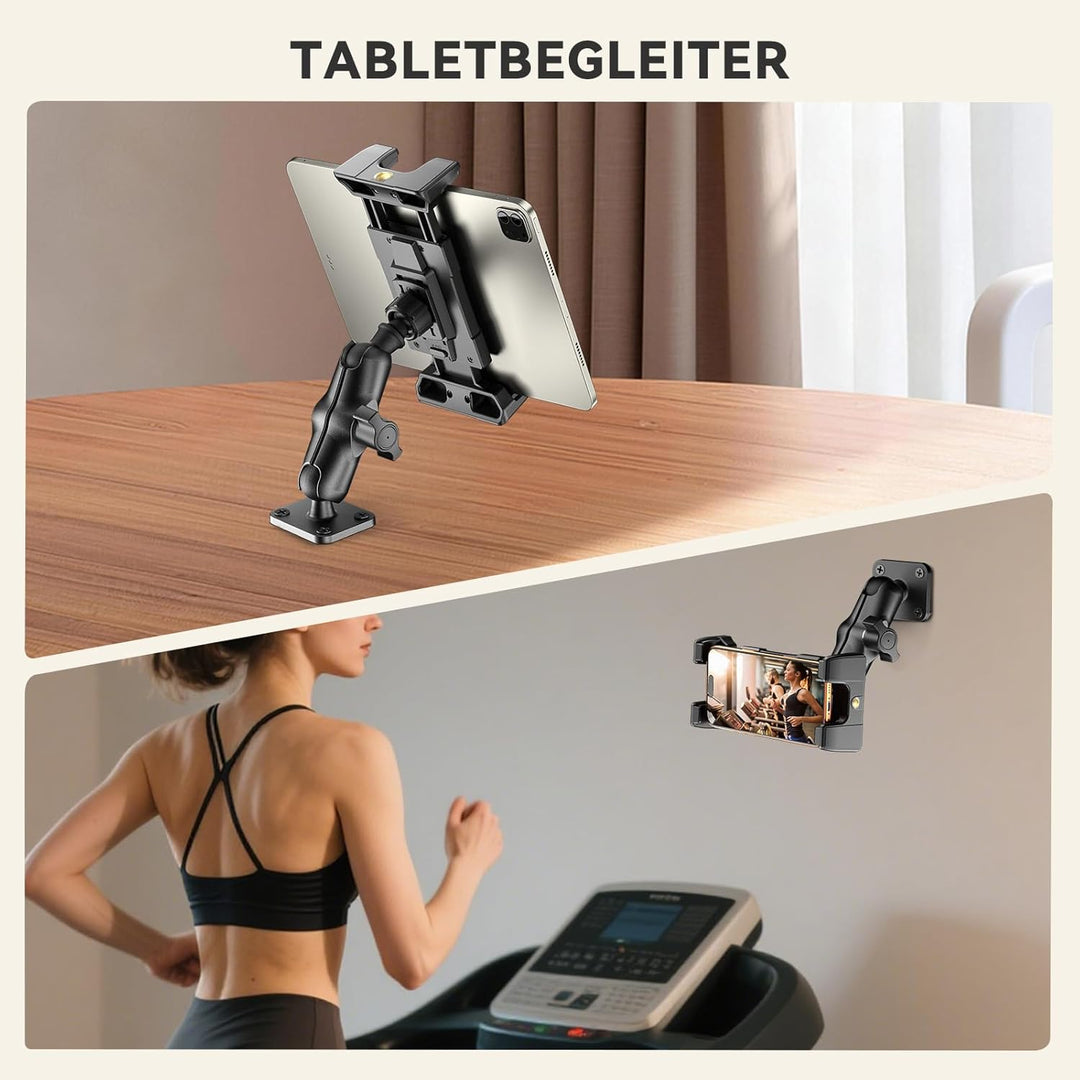 OHLPRO Tablet Halterung Auto aus Aluminium mit Hochleistungs Bohrerbasis, LKW iPad Halter mit 9.5 cm