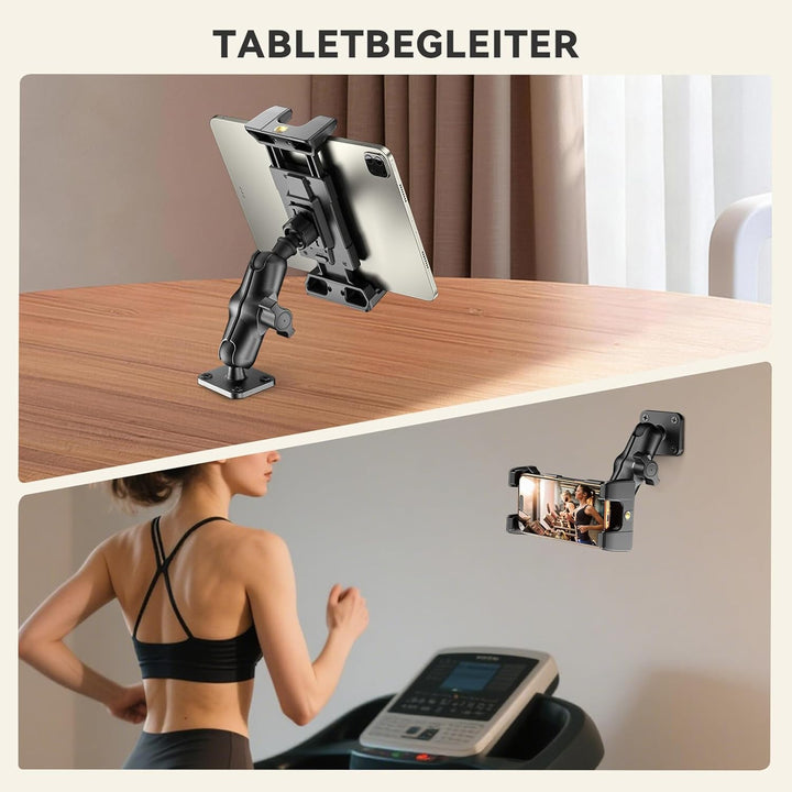OHLPRO Tablet Halterung Auto aus Aluminium mit Hochleistungs Bohrerbasis, LKW iPad Halter mit 9.5 cm