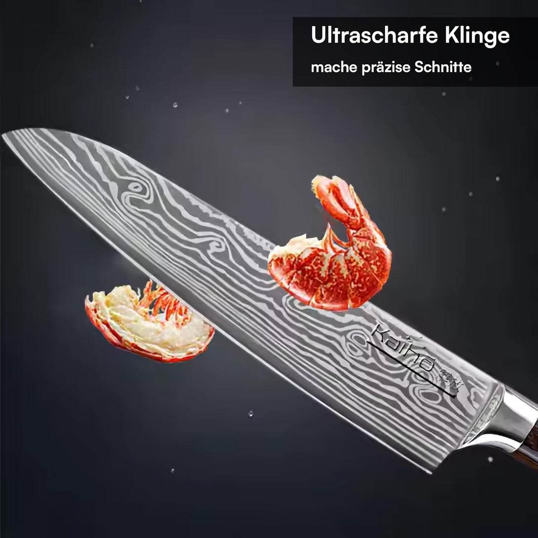 Kaihō Premium Chefmesser – Scharfes Küchenmesser aus 5Cr15 Edelstahl 20,5cm Klinge – Profi & Hobby K