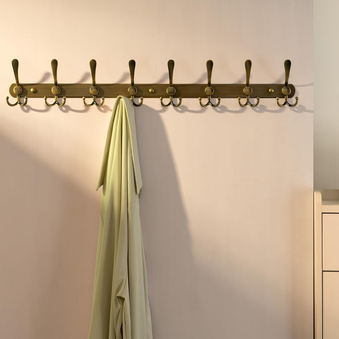 Dseap Garderobenleiste mit 8 haken, schwerlast 74cm Lang garderobenhaken, edelstahl wandgarderobe, k