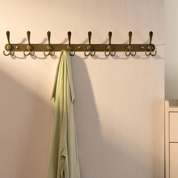 Dseap Garderobenleiste mit 8 haken, schwerlast 74cm Lang garderobenhaken, edelstahl wandgarderobe, k