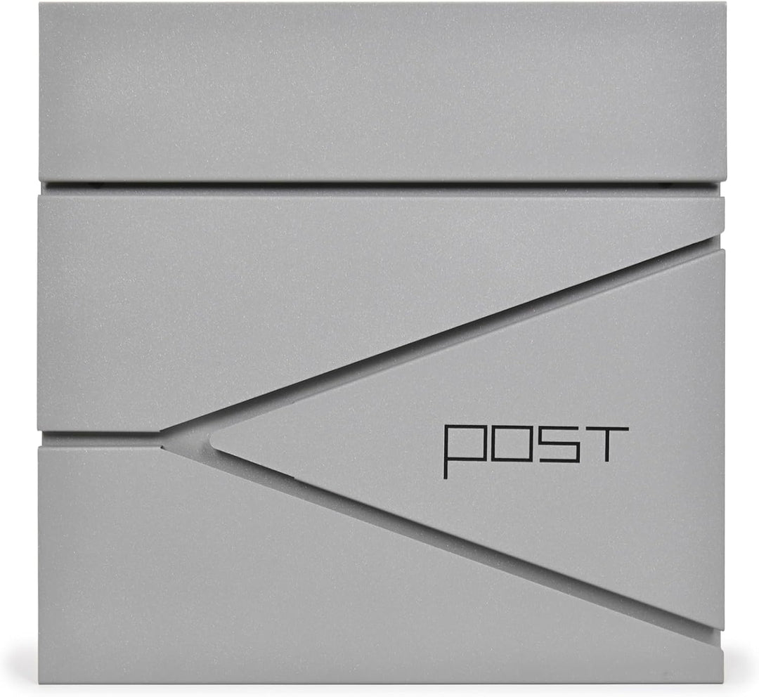 Verda Briefkasten mit Zeitungsfach, Postkasten Designer Wandbriefkasten mit Edelstahl, Schloss unter