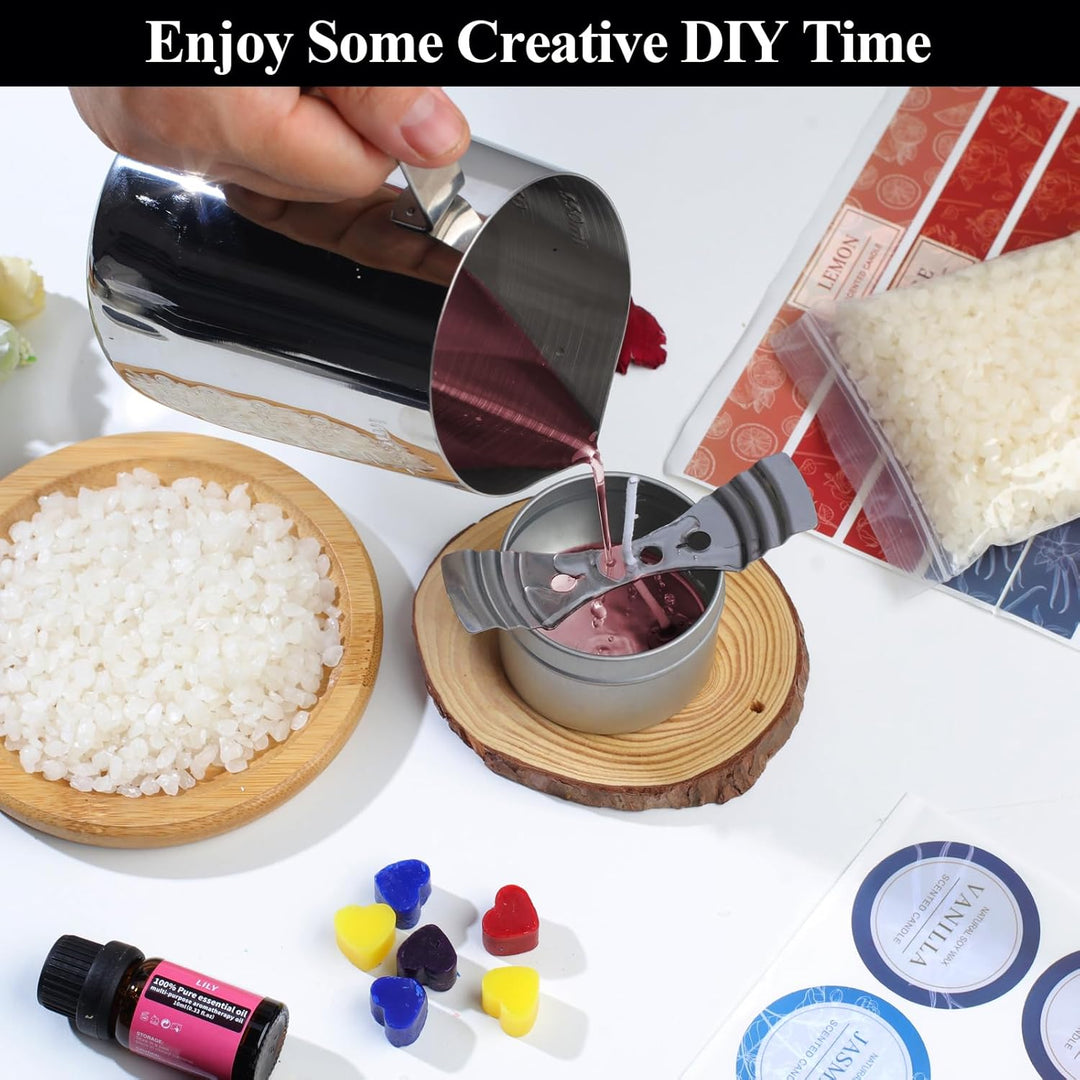 TEPENAR DIY Kerzenherstellung Kit - Kerzen selber Machen Set Duftkerze Geschenke mit Sojawachs, Kerz