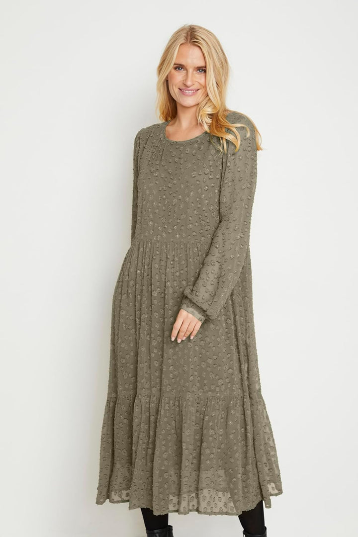 KAFFE Damen Women's Dress Long Sleeve Below The Knee Lässiges Kleid 40 Mermaid, 40 Mermaid