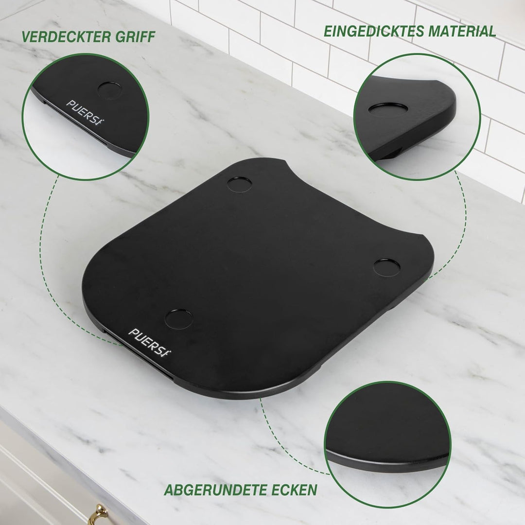 PUERSI Gleitbrett für Thermomix TM6/TM5, 2te Generation, Brett für Thermomix mit Rollen, Leicht Glei