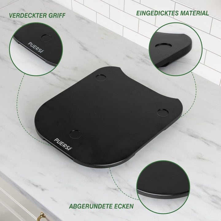 PUERSI Gleitbrett für Thermomix TM6/TM5, 2te Generation, Brett für Thermomix mit Rollen, Leicht Glei
