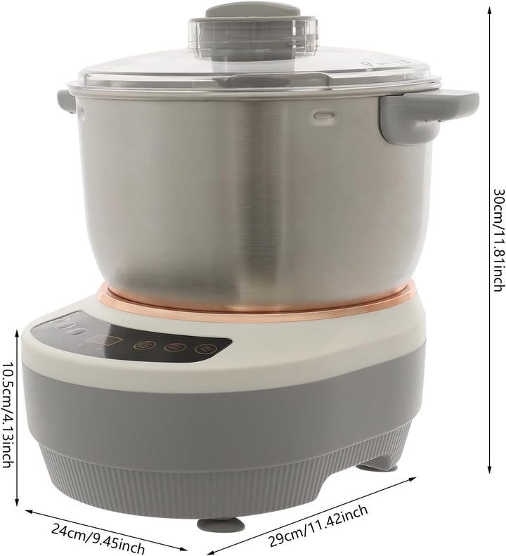 Teigknetmaschine mit Fermentationsfunktion, 7L Edelstahl Teigmaschine Vollautomatische Teigmaschine