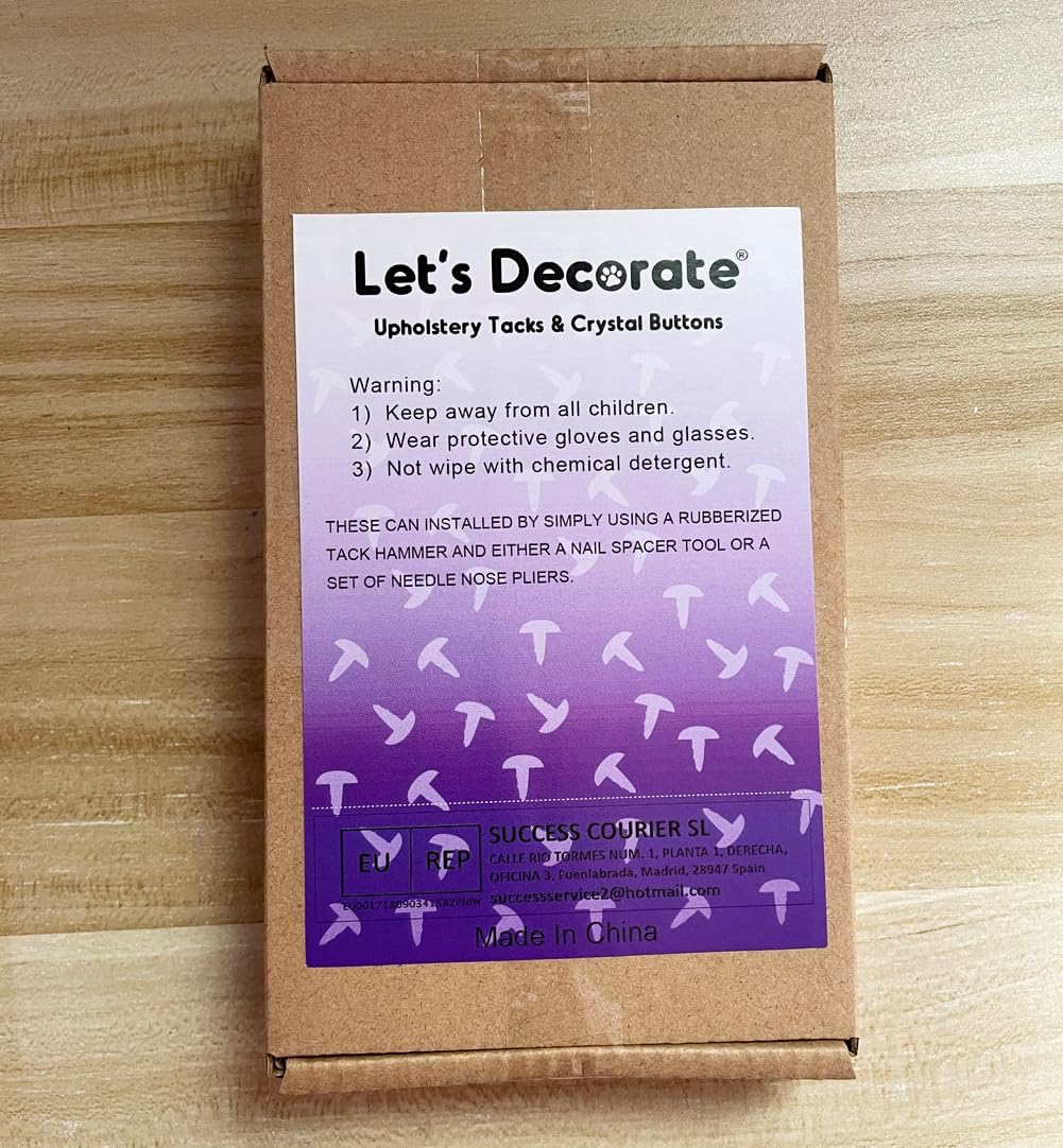 Let's Decorate 100 Stück D19 mm Polsternägel, schwarze Schildkröte, dekorative Reissnägel für Sofa,