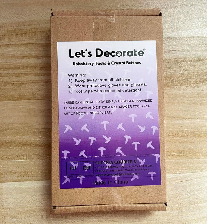 Let's Decorate 100 Stück D19 mm Polsternägel, schwarze Schildkröte, dekorative Reissnägel für Sofa,