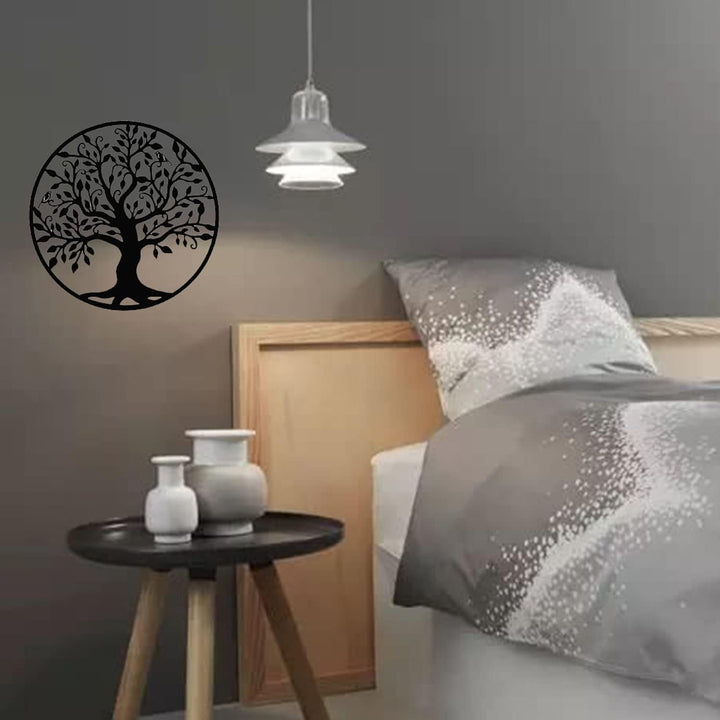 LIKEUDO 30cm Wall Hängende Lebens Baum Metall Wanddekoration Wohnzimmer Wandkunst Dekoration Wandbil