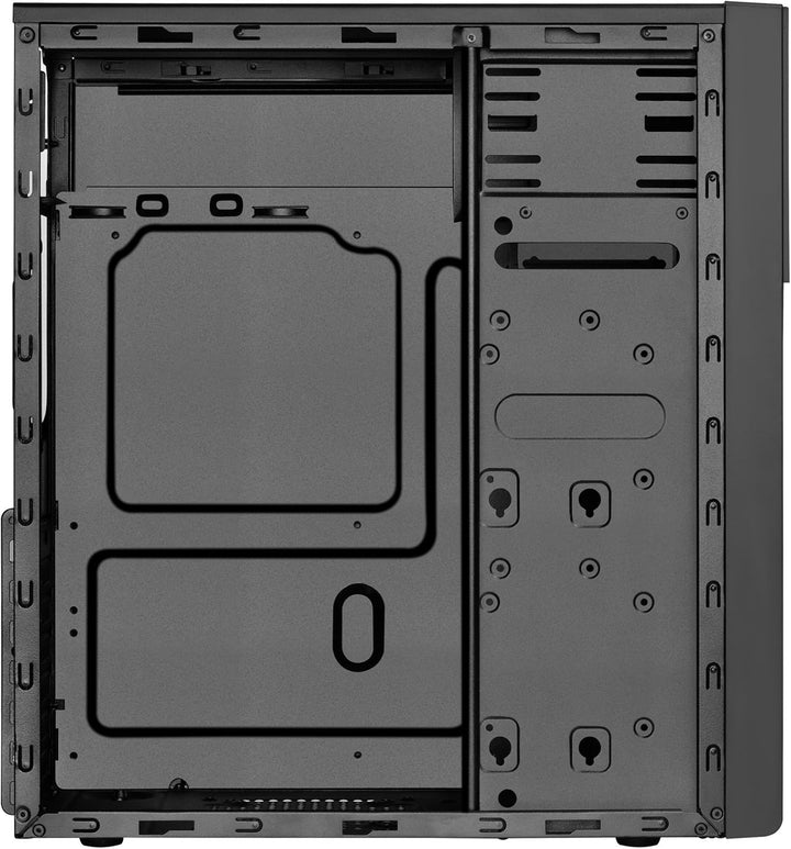 SilverStone SST-PS13B - Precision Midi Tower Gehäuse, Frontblende in Klavierlack-Optik, ATX, schwarz