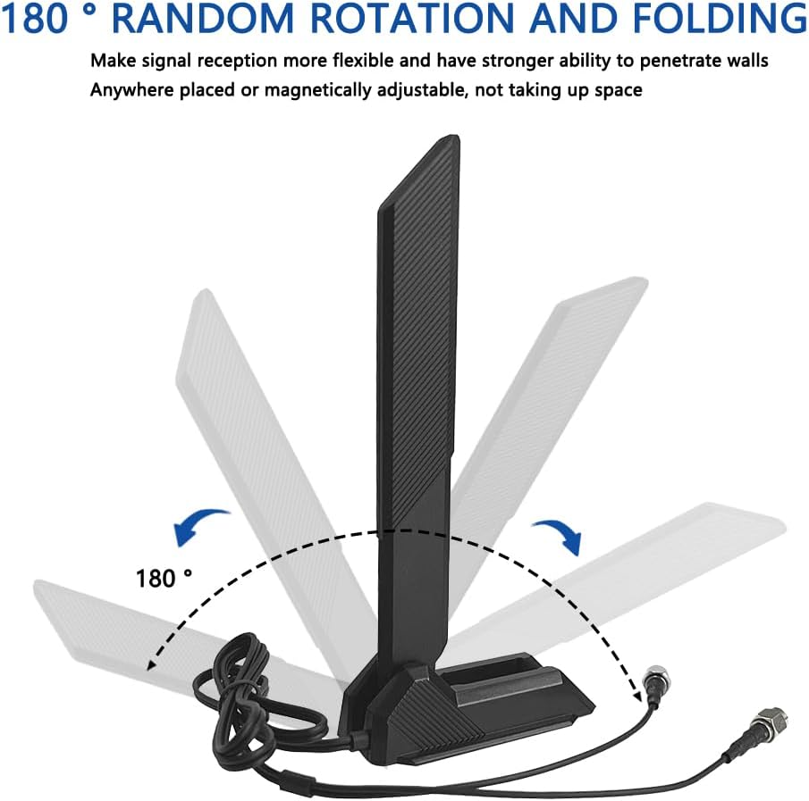Black Flachkabel Flex WiFi Antenne für ASUS 2T2R ROG Strix B660-I Z590-E Z690-A Z690-E Z690-I X570-E