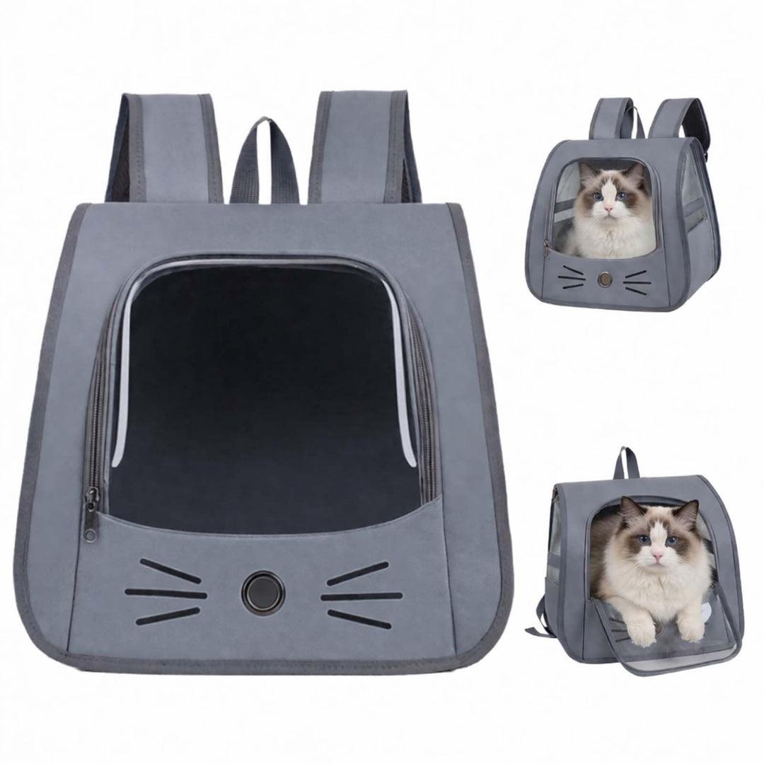 Tragbare und Faltbare Katzentasche,Atmungsaktive und Faltbare Haustier Rucksack,Katzenrucksack mit N
