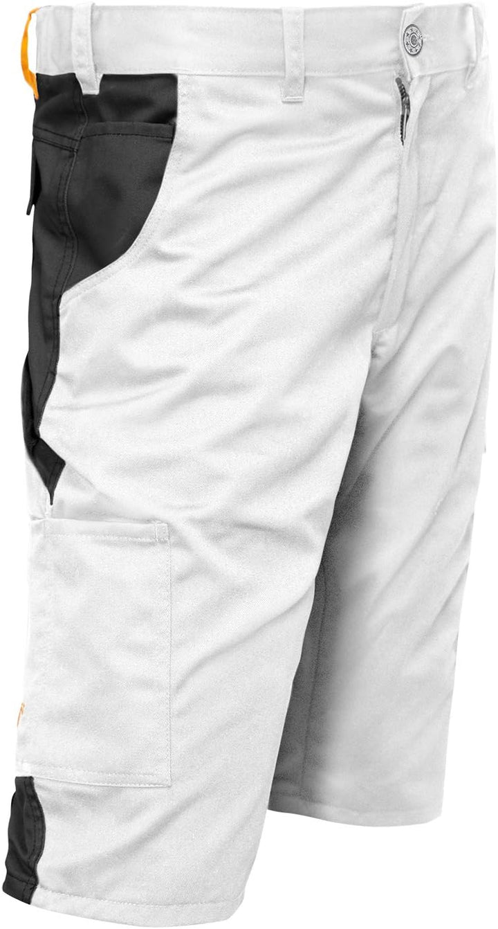 strongAnt Shorts Stretch Berlin Pro Herren Sommer Arbeitshose kurz Cargo Outdoor Grau-Shwarz-Weiss 4
