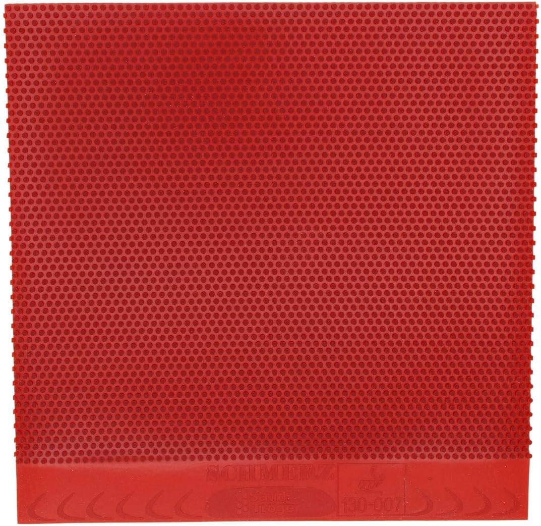 Tischtennis Belag | Lange Noppe Schmerz | Rot, Schwarz | OX, 0,5 | Sauer & Tröger Schwarz 0,5 mm, Sc