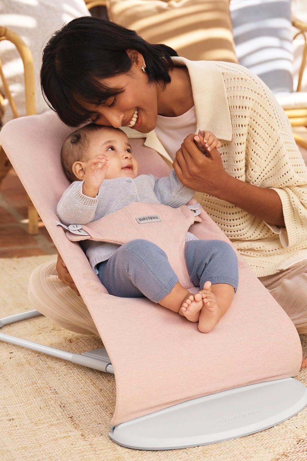 BabyBjörn Babywippe Bliss, Gewebt Melange, Hellrosa Gewebt Melange Hellrosa, Gewebt Melange Hellrosa