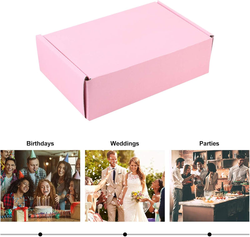 TOYANDONA 10 Stück Rosa Wellpappe Mailer Karton Versandkartons 180X110x50mm Kleine Verpackung Umzugs