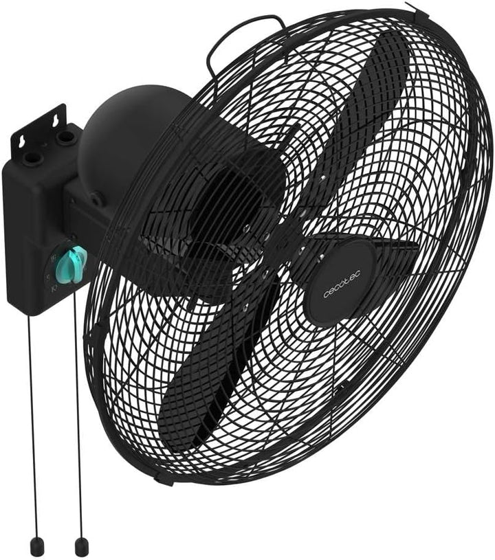 Cecotec - Wandventilatoren EnergySilence 4500 Power Wall Black, 50W, 30 cm Durchmesser, 4 aerodynami
