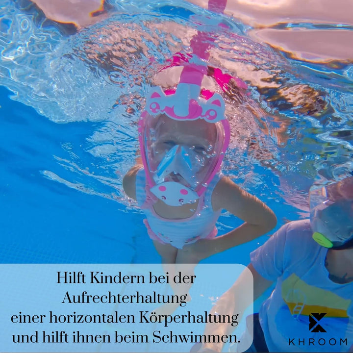Khroom CO2 sichere Schnorchelmaske für Kinder ab 3 Jahren | geprüft* durch TÜV Rheinland | Vollgesic