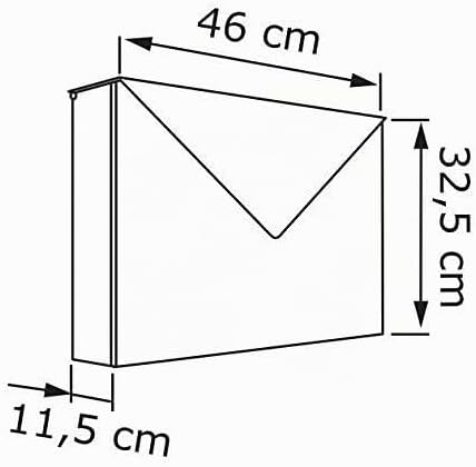 Briefkasten, Design Wandbriefkasten Letter in Weiss - Bravios