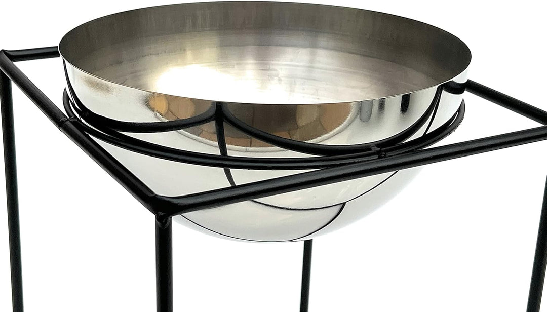 DanDiBo Blumenhocker Metall mit Topf Schwarz Silber Blumenständer 96256 3er Set Blumensäule Modern P