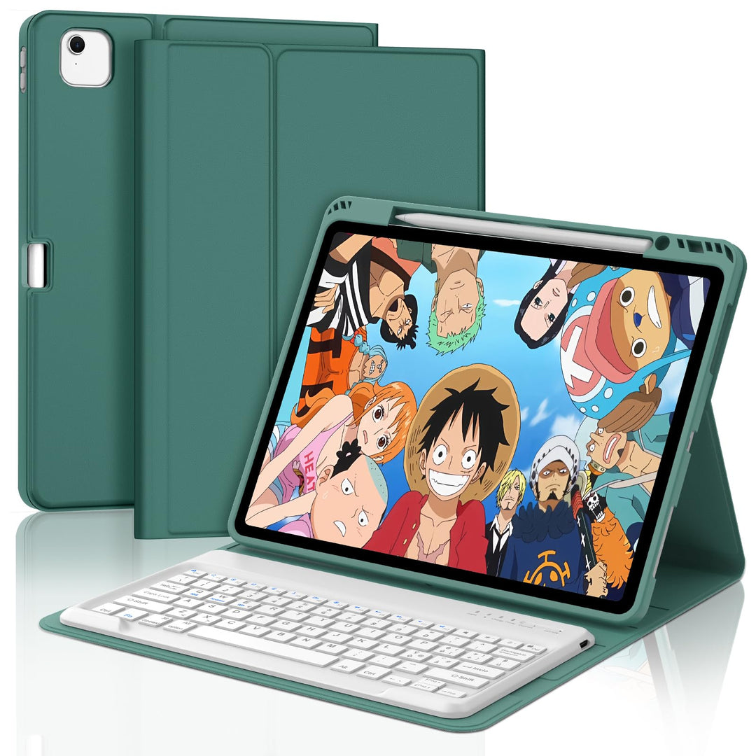 Tastatur Hülle für iPad Air 13 (M3) 2025/iPad Air 13 (M2) 2024, iPad Pro 12.9 6./5./4./3. Gen, Deuts