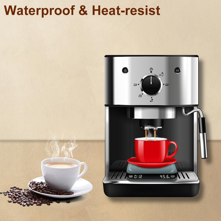 OBEST Mini Kaffeewaage mit Timer 3kg/0,1g, Espressowaage mit LED Anzeige | Digital Elektronische Hoc