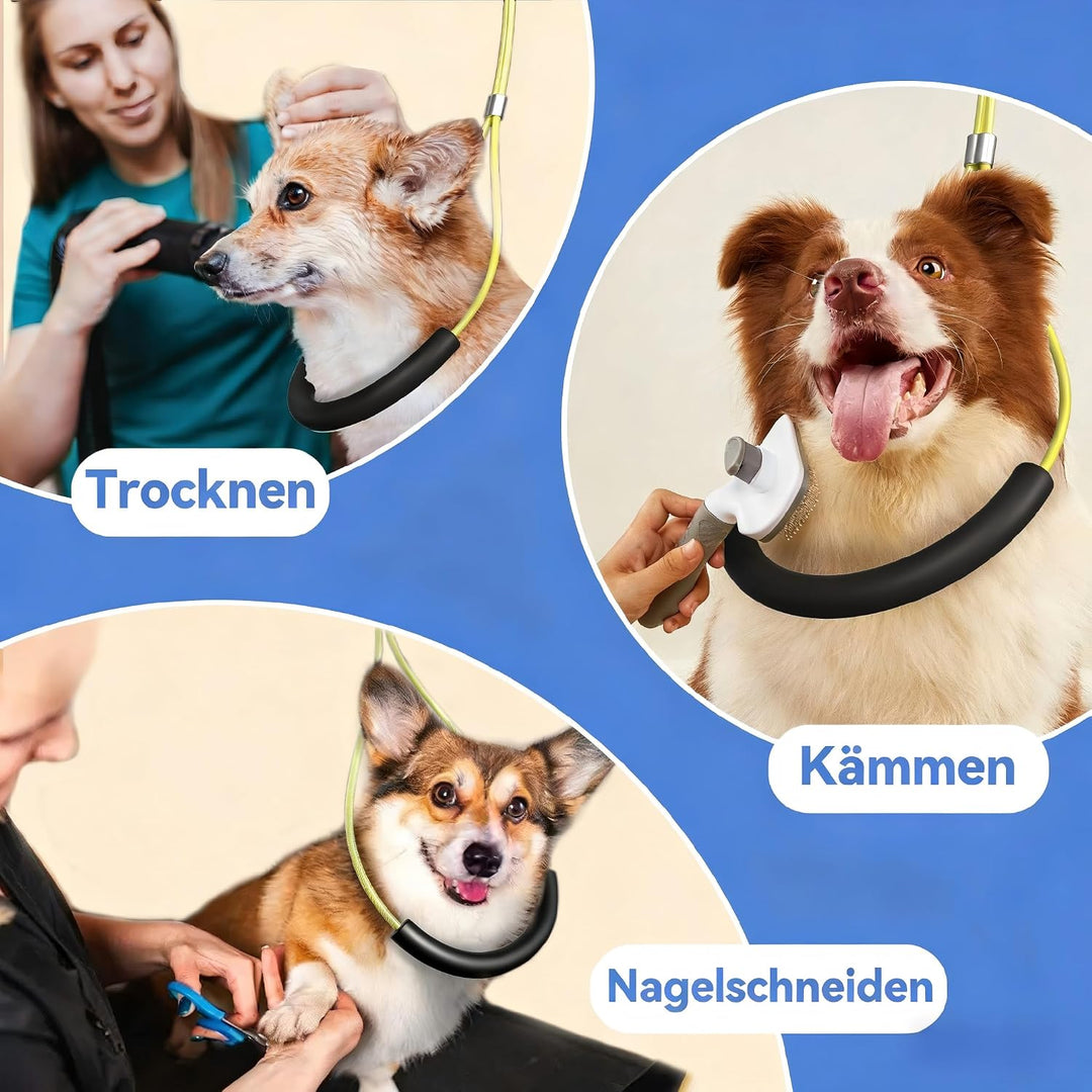 Faltbarer Hundepflegetisch-Arm mit Tischklemme – Höhenverstellbar 66–102 cm, Grooming-Arm mit Hängem