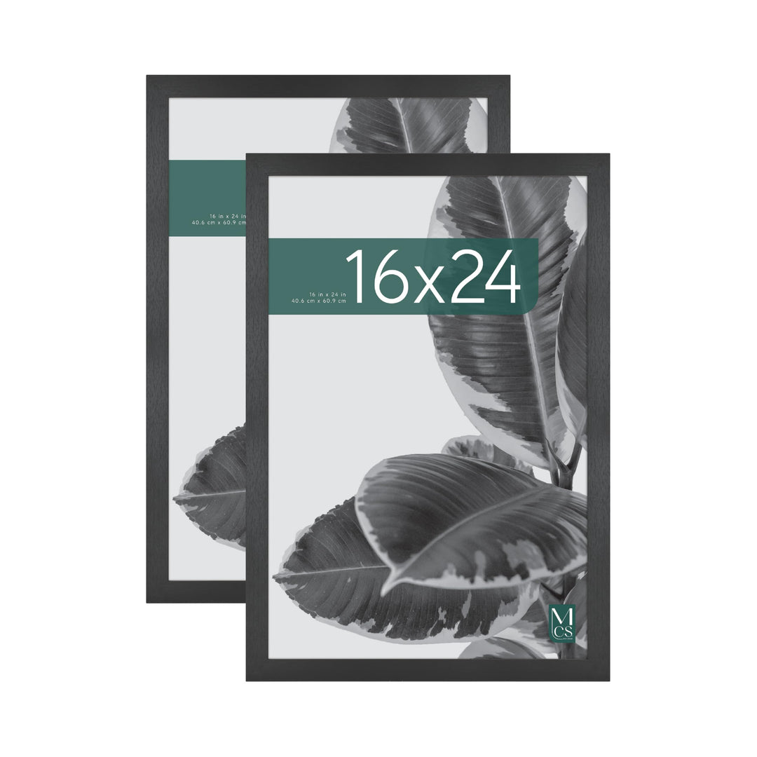 MCS Studio Galerierahmen, schwarze Holzmaserung, 40,6 x 61 cm, 2 Stück Schwarz Holz-Optik 16 x 24 in