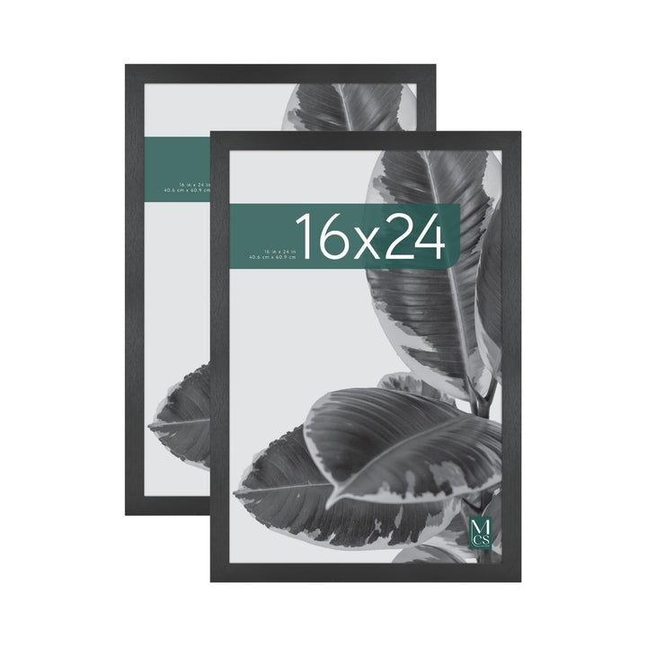 MCS Studio Galerierahmen, schwarze Holzmaserung, 40,6 x 61 cm, 2 Stück Schwarz Holz-Optik 16 x 24 in
