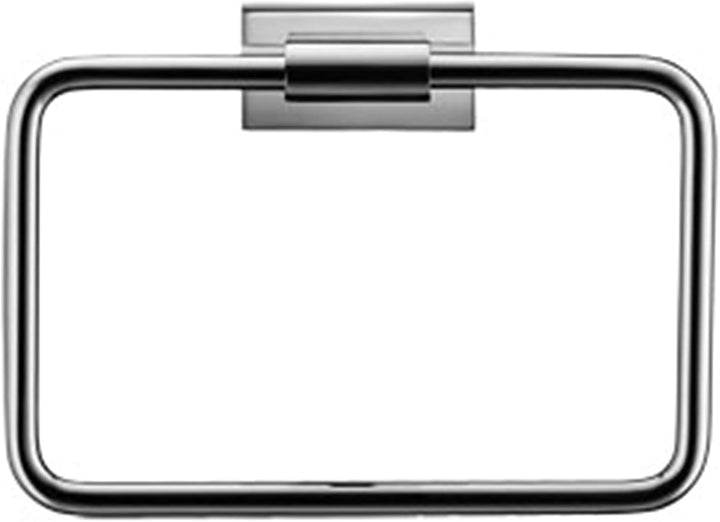 Duravit Handtuchring Karree, Handtuchhalter Wandmontage, Chrom, 20 cm x 6 cm, Handtuchring