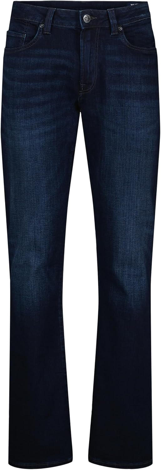 Buffalo David Bitton Herren Slim Boot King Denim Jeans 30W / 30L Whiskered And Sanded Indigo, 30W /
