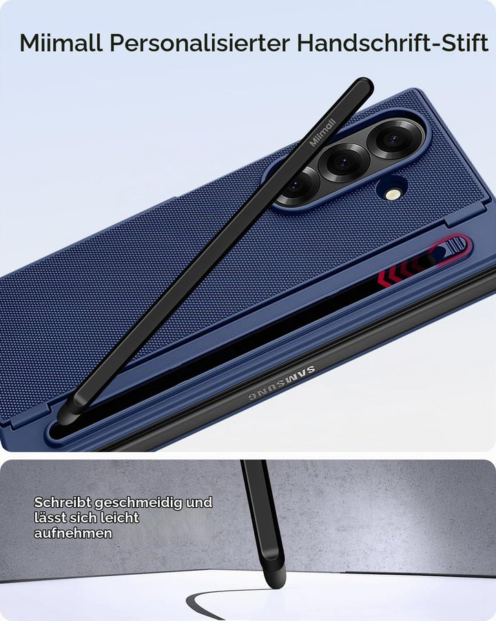 Miimall Kompatibel mit Samsung Galaxy Z Fold 5 Hülle mit S-Pen &amp; Stifthalter, [HD Displayschutz] Ult