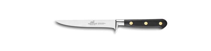LION SABATIER - IDEAL Ausbeinmesser - 13 cm geschmiedete Klinge - schwarzer POM-Griff mit durchgehen
