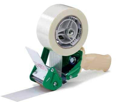 Handabroller für Filamentband, für 50mm Rollenbreite, starkes Zahnmesser, 1 Stk.