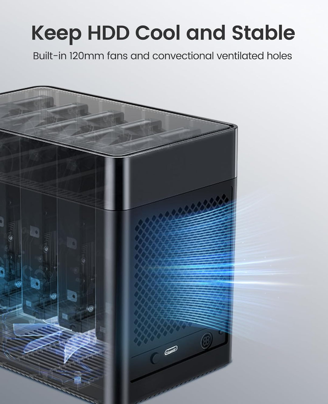 ORICO Tool-Free 5 Bay USB 3.0 3,5 Zoll Magnetic-Type Festplattengehäuse für 3,5'' SATA HDD bis zu 5x