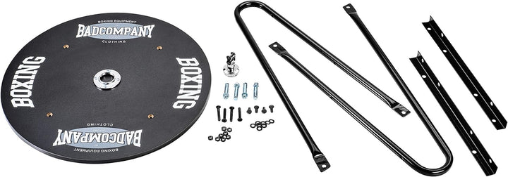 Profi Speedball Plattform Set inkl. Drehkugellagerung schwarz und Leder Boxbirne medium schwarz/Boxa