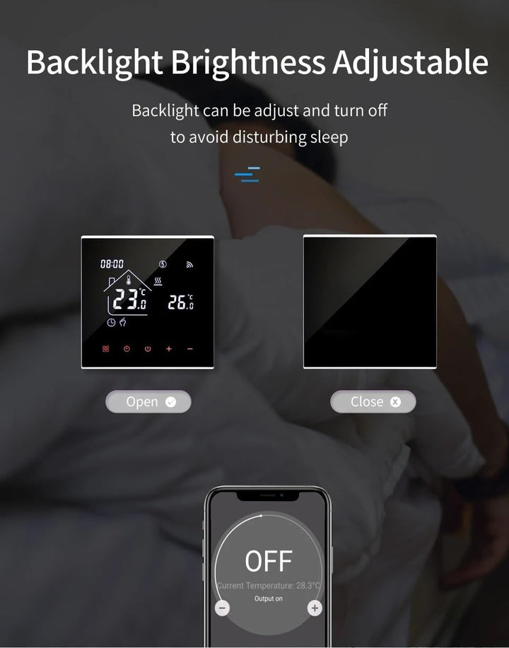 RKHK M4 Thermostat-Smart Wi-Fi Raumthermostat für Wasser, Fussbodenheizung, Digitale Heizungsthermos