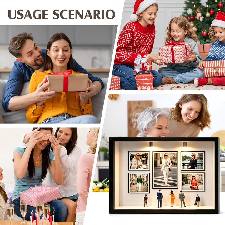 DIY Mini Museum Silhouette Box, Mini Menschen Figuren Museum, Kreatives Erinnerungsdisplay Kit mit 8