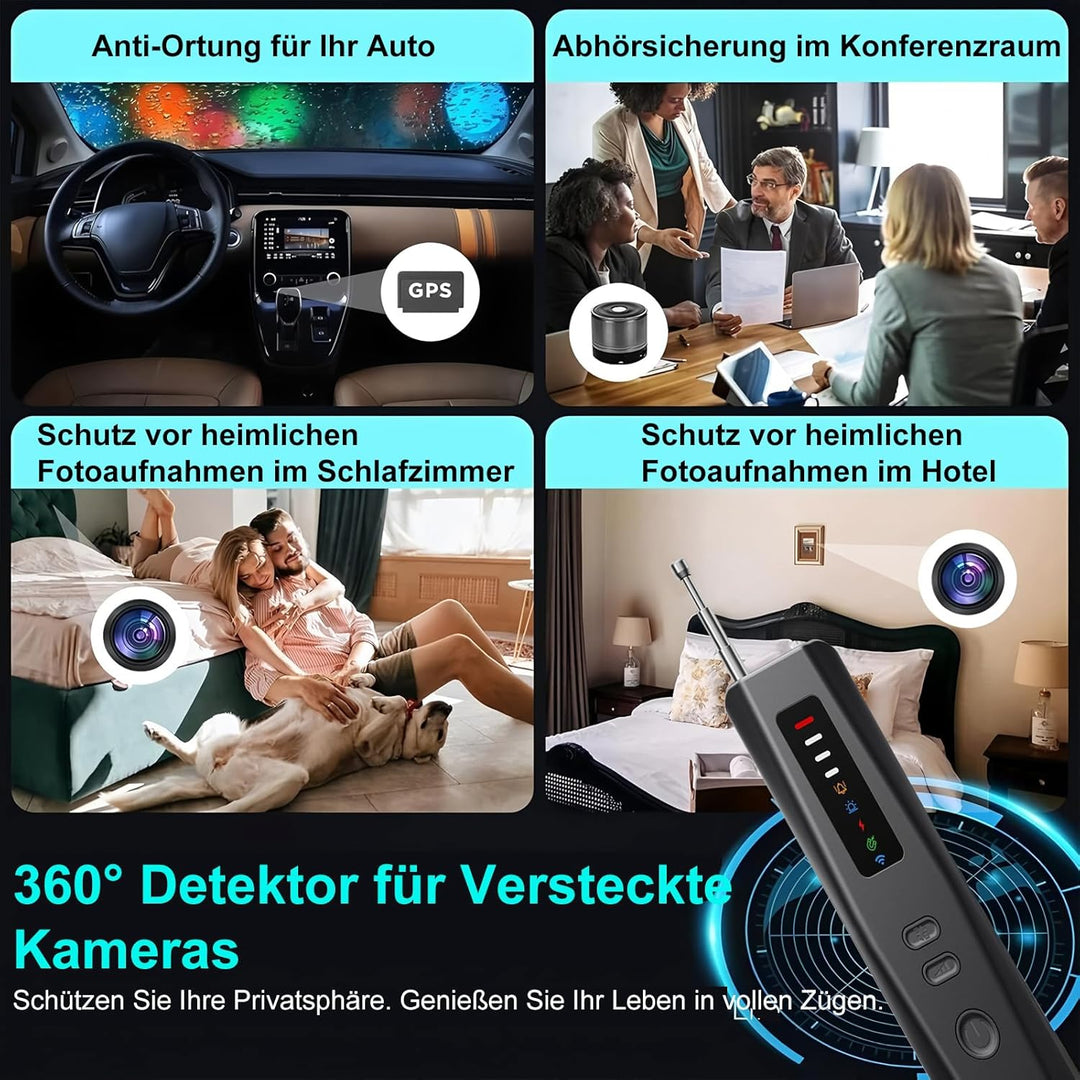 Wanzen Detektor 5 in 1 Versteckte Kamera Detektor RF Wireless Abhörwanzen Aufspüren Finder GPS Track