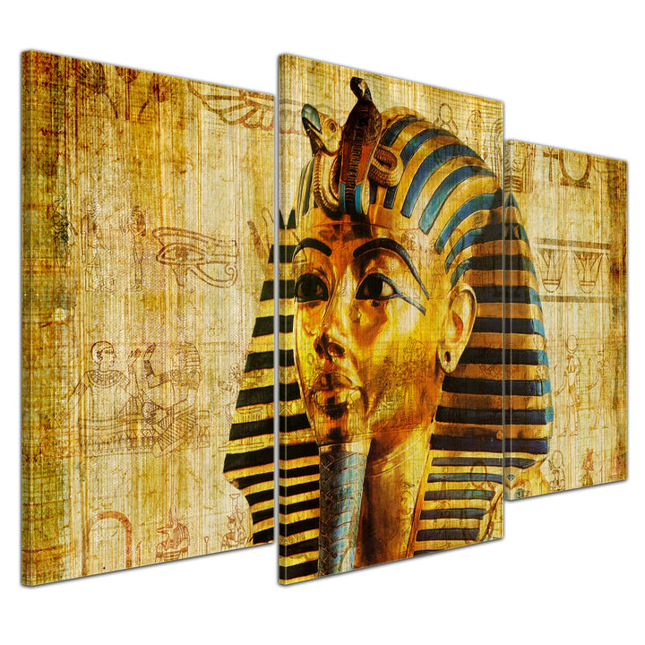Bilderdepot24 Bild auf Leinwand | Pharao - Ägypten in 100x60 cm mehrteilig als Wandbild | Wand-deko
