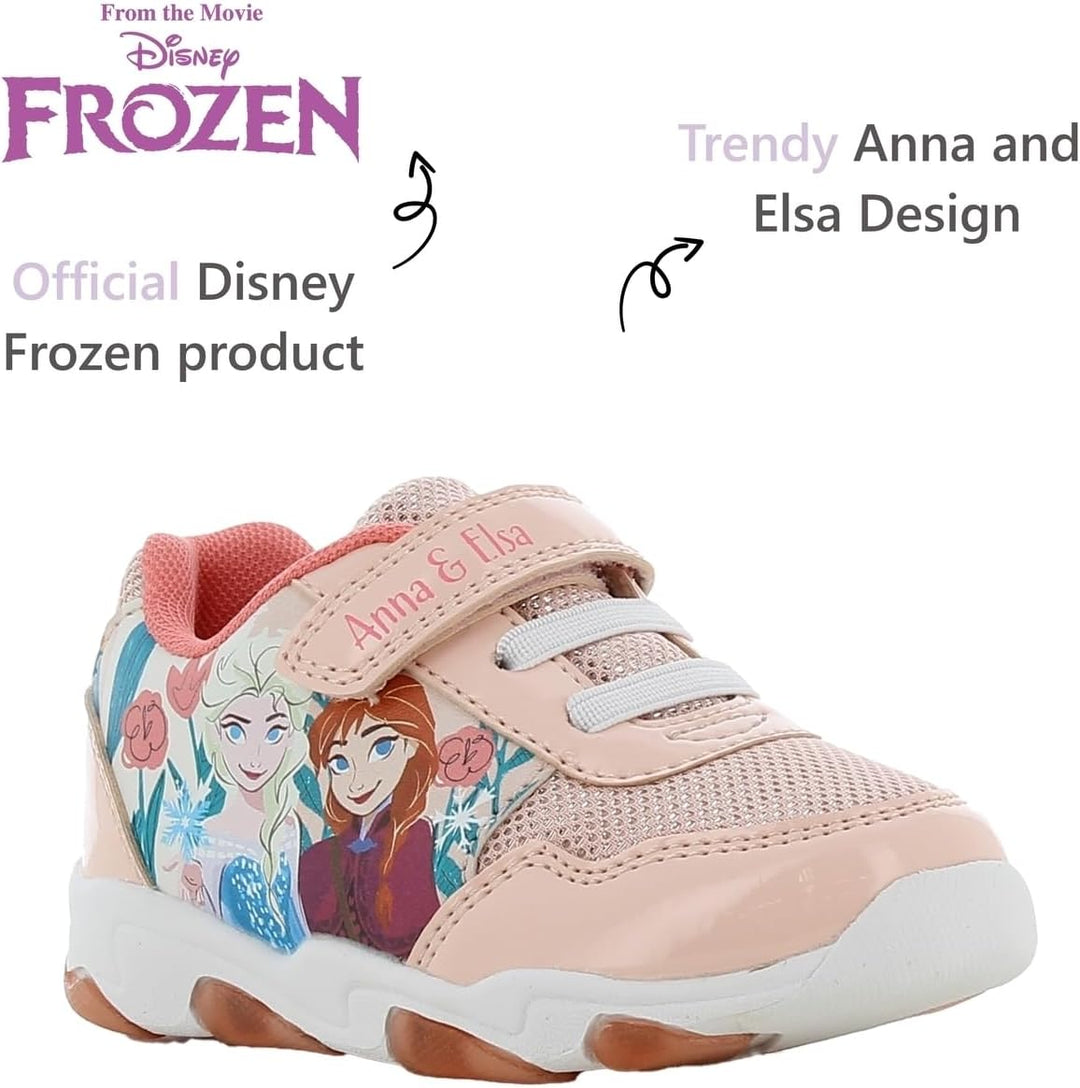Disney Frozen Schuhe Mädchen 2 bis 8 Jahre, Kinderschuhe mit Anna und ELSA Motiv, Leuchtschuhe Kinde